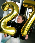 IWERP Gold Number 7 Balloon 40-Inch – 7th Birthday Decorations & Gold Party Balloons