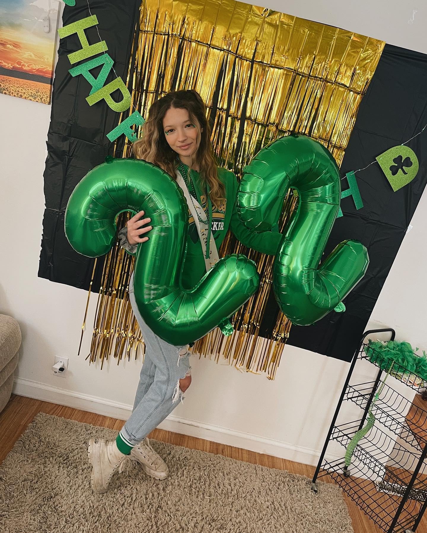 IWERP 21 Balloon 40 Inch Green Number Balloons – 21st Birthday Party Decor