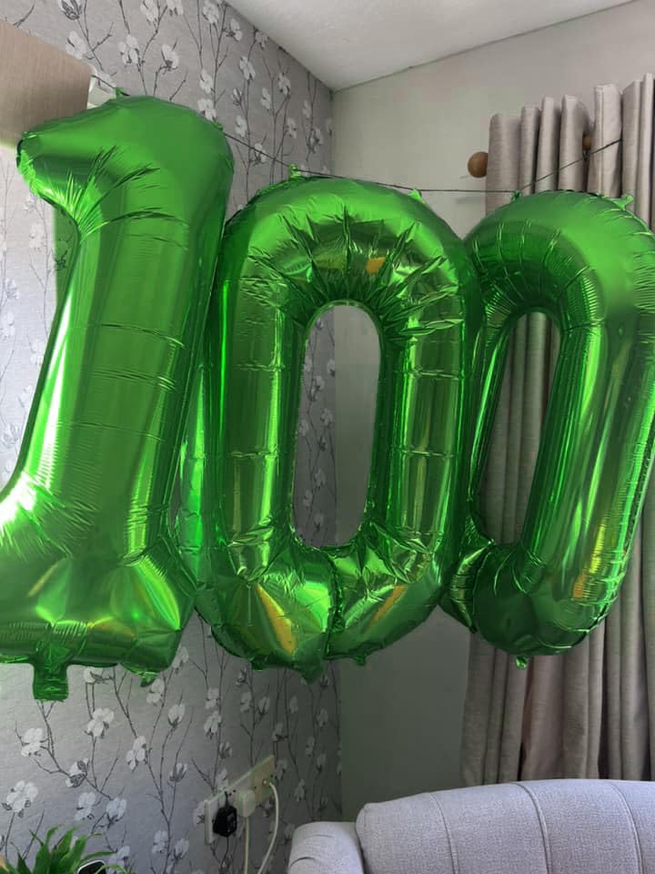 IWERP 60th Birthday Balloons - 40-Inch Green Number Balloon for Men & Women