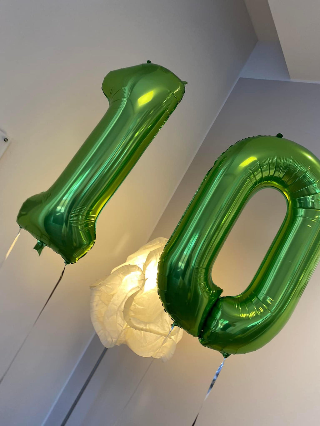 IWERP 40-Inch Green Number 10 Balloons – 10th Birthday Decorations for Boys & Girls