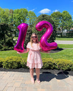 IWERP Hot Pink 12 Balloons – 40-Inch Number 12 Birthday Foil Balloon