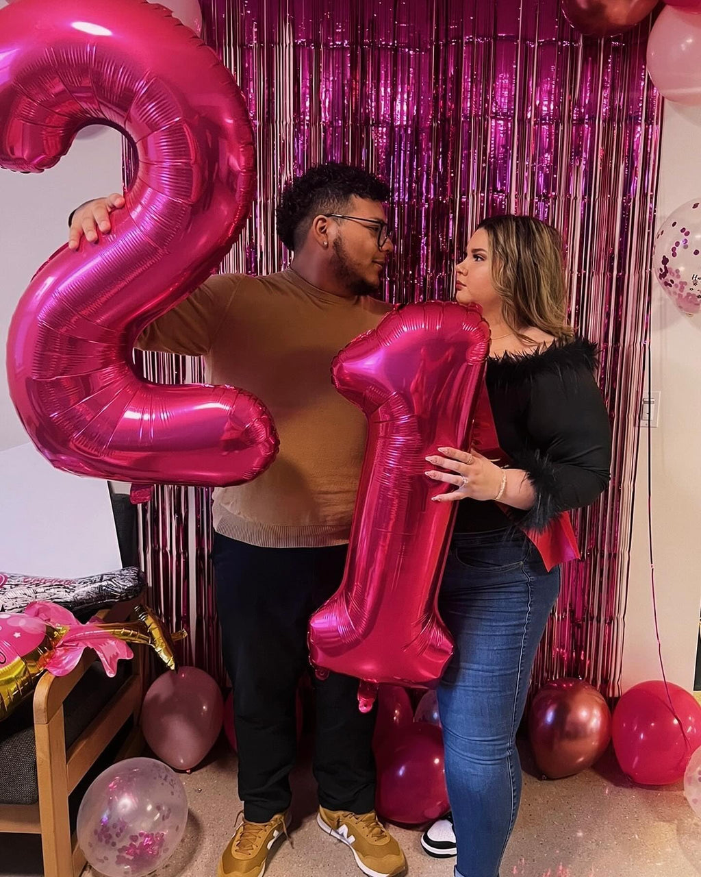 IWERP Hot Pink 12 Balloons – 40-Inch Number 12 Birthday Foil Balloon