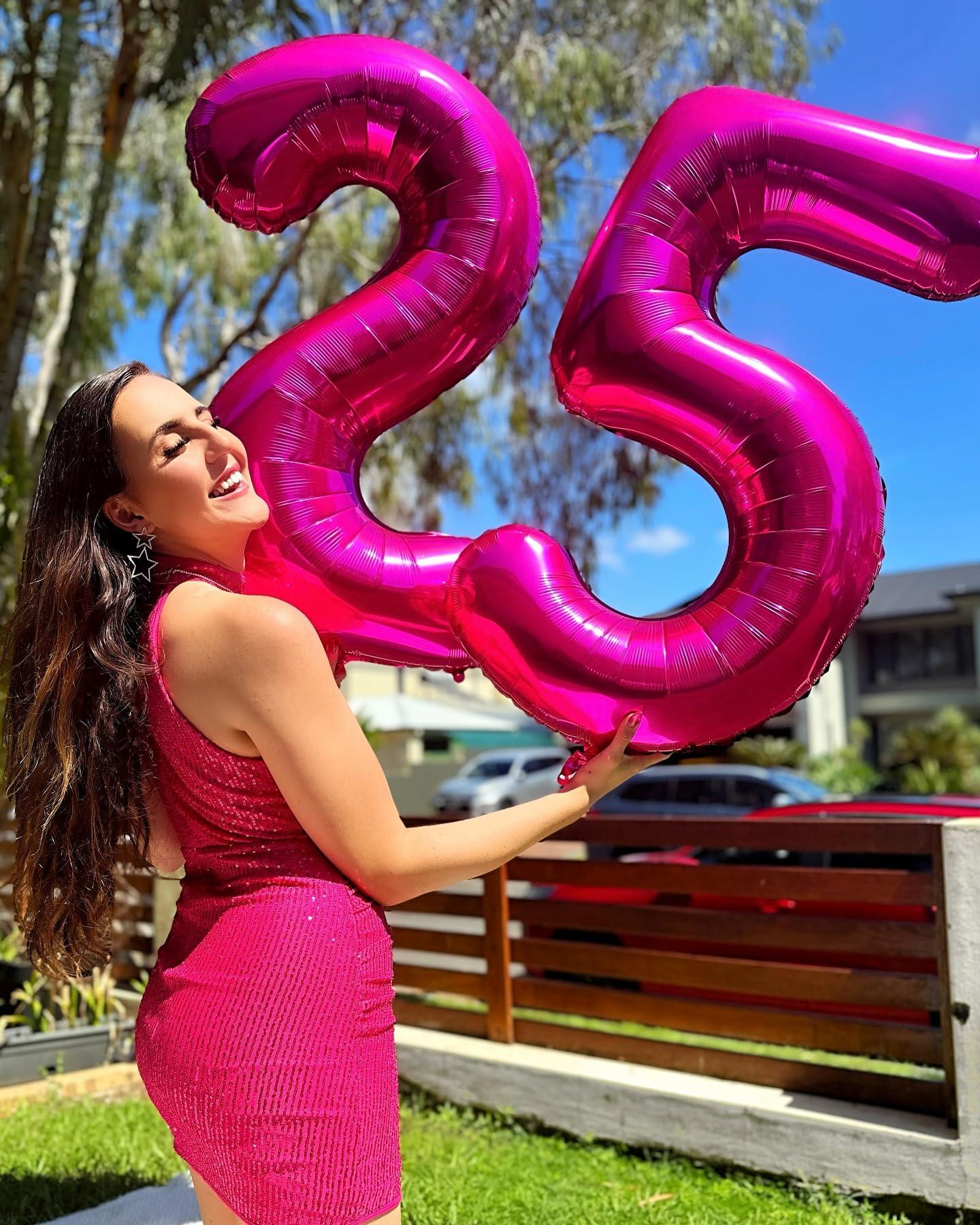 IWERP Hot Pink 12 Balloons – 40-Inch Number 12 Birthday Foil Balloon