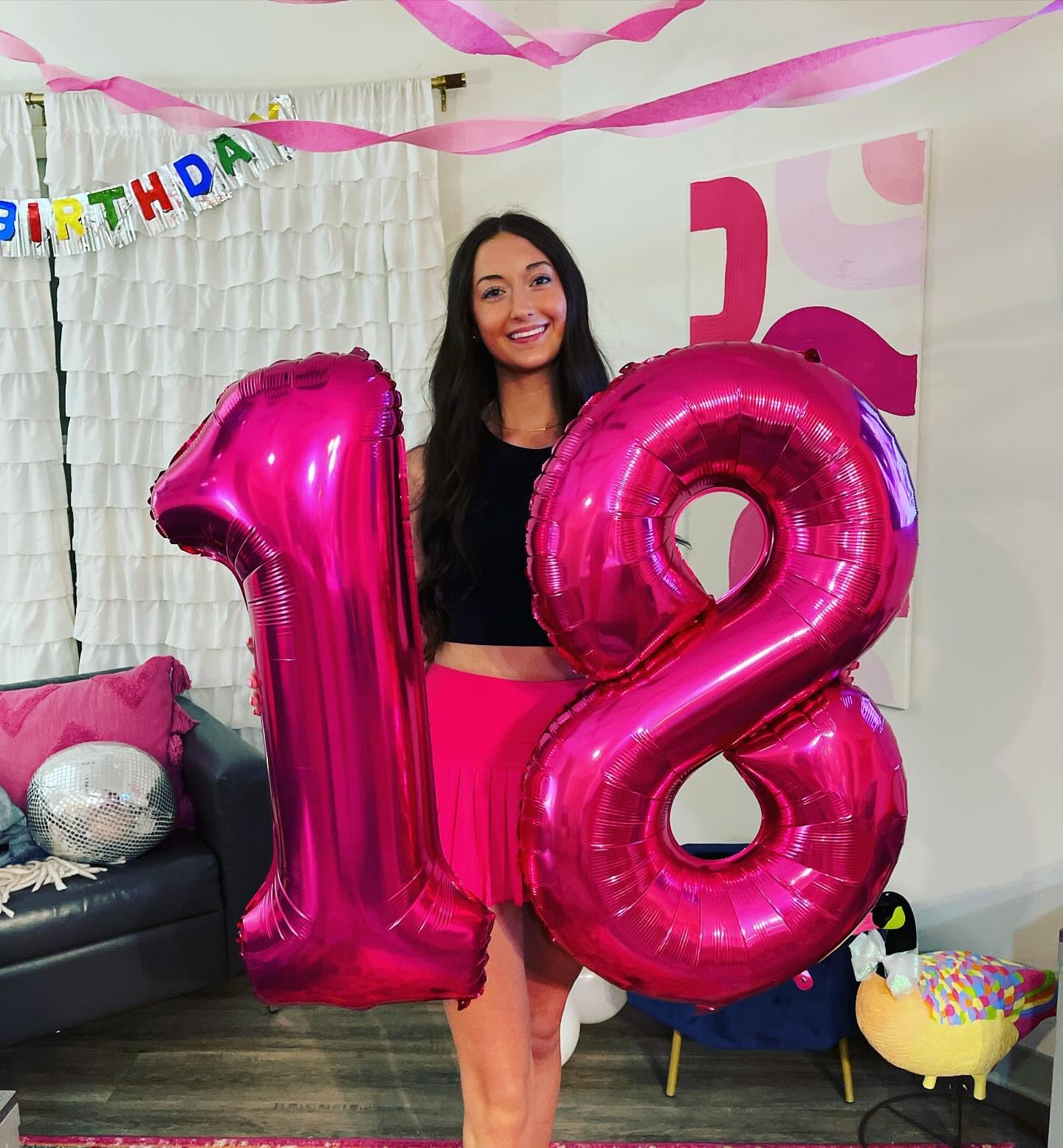 IWERP 18 Balloon Number – 40-Inch Hot Pink 18th Birthday Balloons for Boys & Girls