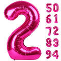 IWERP Hot Pink 2 Balloon – 40-Inch Number Balloons for 2nd Birthday
