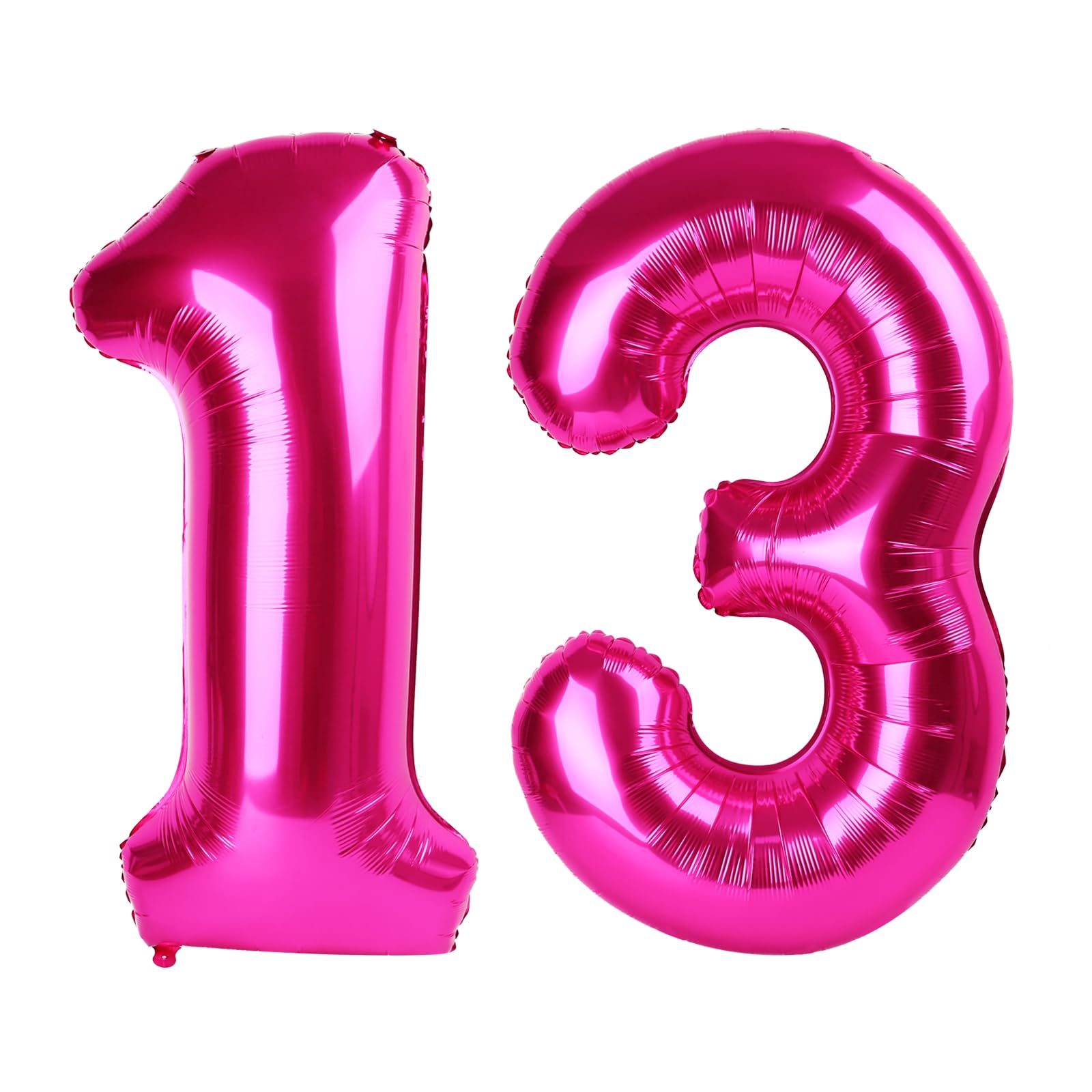 IWERP Hot Pink 40-Inch 13-Number Balloons – 13th Birthday Decorations for Girls