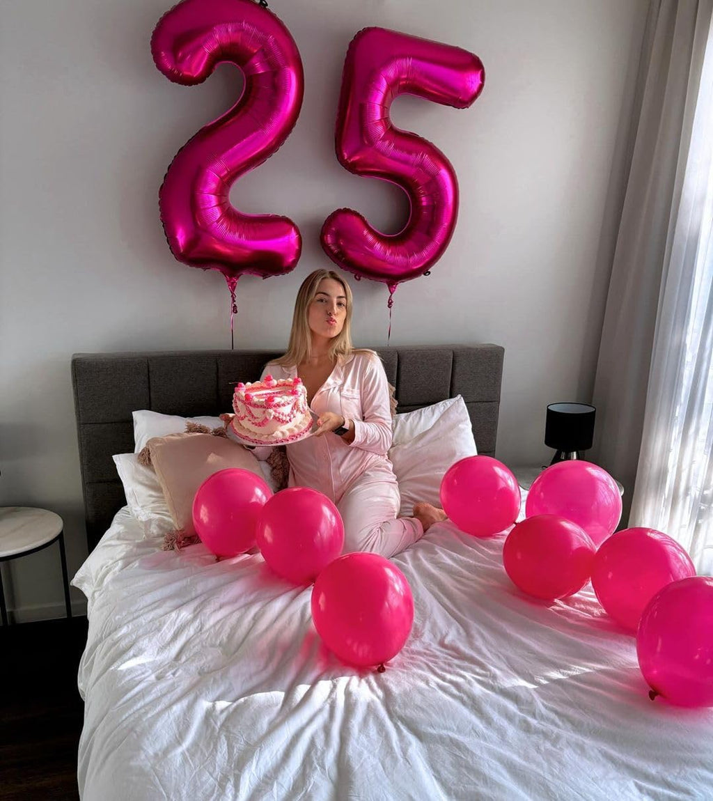 IWERP Hot Pink 2 Balloon – 40-Inch Number Balloons for 2nd Birthday