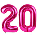 IWERP Hot Pink Number 20 Balloons – 40 Inch, 20th Birthday Decorations & Party Supplies