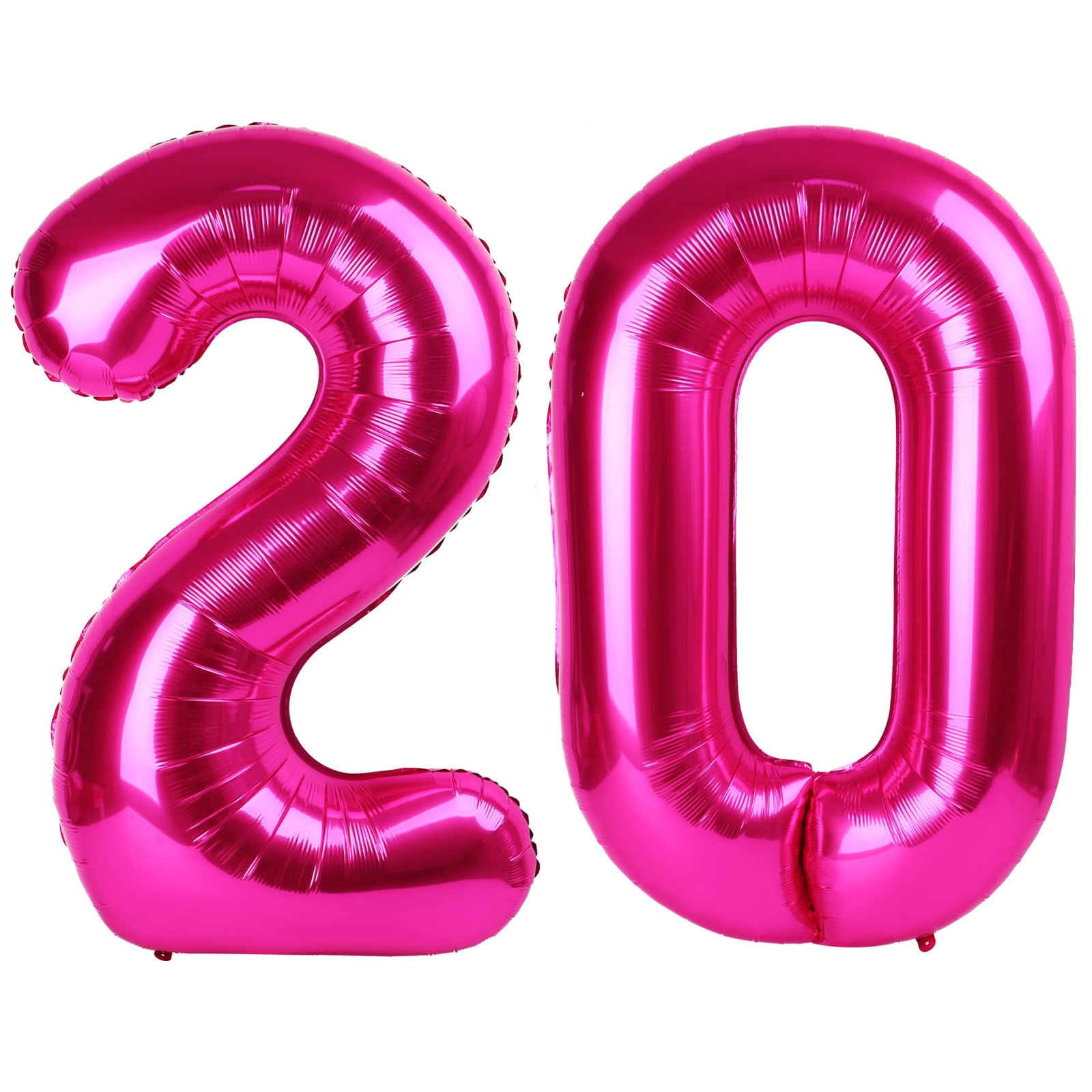 IWERP Hot Pink Number 20 Balloons – 40 Inch, 20th Birthday Decorations & Party Supplies