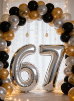 IWERP Laser Silver 5 Balloon – 40-inch 5th Birthday Number Balloons