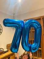 IWERP Navy Blue 40 Inch Number Balloon – 0, 10, 20, 30, 40, 50 Birthday Balloons