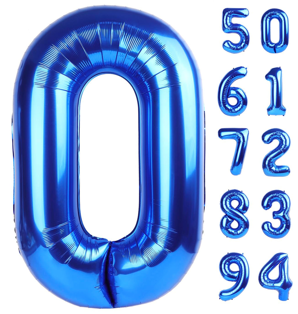 IWERP Navy Blue 40 Inch Number Balloon – 0, 10, 20, 30, 40, 50 Birthday Balloons