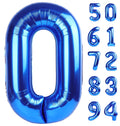IWERP Navy Blue 40 Inch Number Balloon – 0, 10, 20, 30, 40, 50 Birthday Balloons
