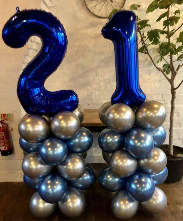 IWERP Night Blue 40-Inch Number 1 Balloon – First Birthday Balloons for Girl or Boy