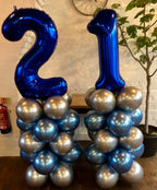 IWERP Night Blue 40-Inch Number 1 Balloon – First Birthday Balloons for Girl or Boy
