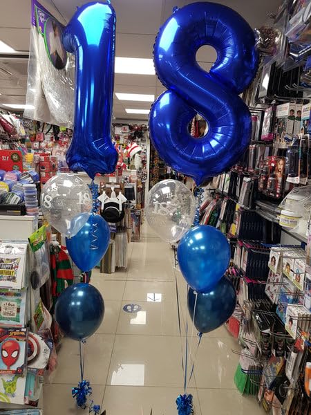 IWERP Night Blue 40-Inch Number 1 Balloon – First Birthday Balloons for Girl or Boy