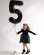 IWERP 16 Balloon Number - Black 40-Inch 16th Birthday Balloons for Sweet 16 Decorations
