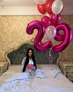 IWERP Hot Pink Number 20 Balloons – 40 Inch, 20th Birthday Decorations & Party Supplies