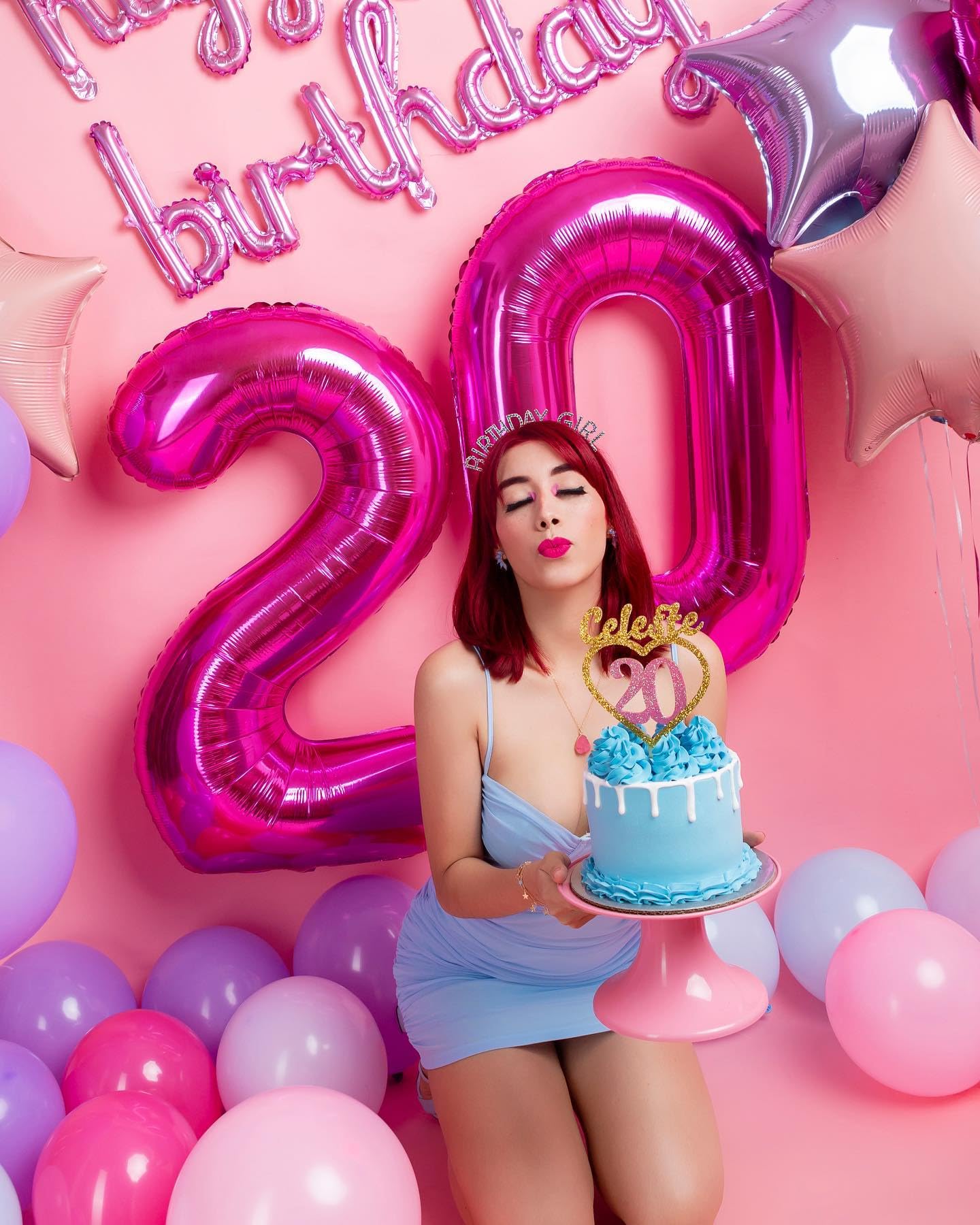 IWERP Hot Pink Number 20 Balloons – 40 Inch, 20th Birthday Decorations & Party Supplies