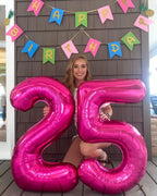 IWERP Hot Pink 2 Balloon – 40-Inch Number Balloons for 2nd Birthday