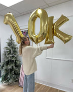 IWERP Champagne Gold 40-Inch Number 1 Balloon for First Birthday – White Gold 1st Birthday Balloons