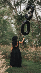 IWERP Black Number Balloon 40 Inch | Numeral Balloons for Birthdays
