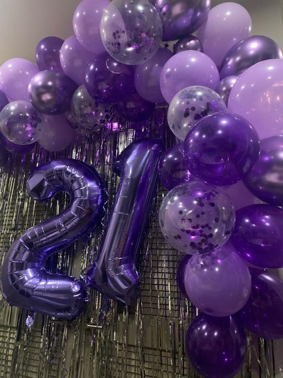 IWERP 25 Balloon Number – Purple 40-Inch Birthday Balloons for 25th Birthday & Anniversary Decor