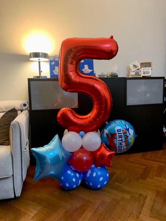 IWERP Red Number 11 Balloon – 40 Inch Foil Balloon for 11th Birthday – Kids Party Decorations