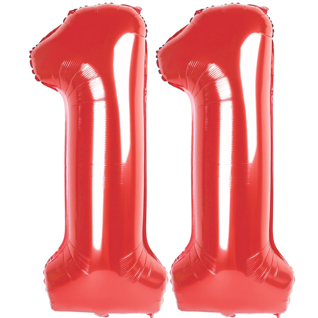 IWERP Red Number 11 Balloon – 40 Inch Foil Balloon for 11th Birthday – Kids Party Decorations