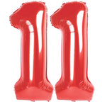 IWERP Red Number 11 Balloon – 40 Inch Foil Balloon for 11th Birthday – Kids Party Decorations