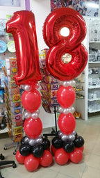 IWERP 16th Birthday Balloons - 40 Inch Red Number 16 for Sweet 16 Celebrations