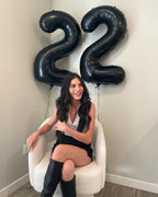IWERP 21 Balloon – 40-Inch Black Number Balloons for 21st Birthday Celebrations