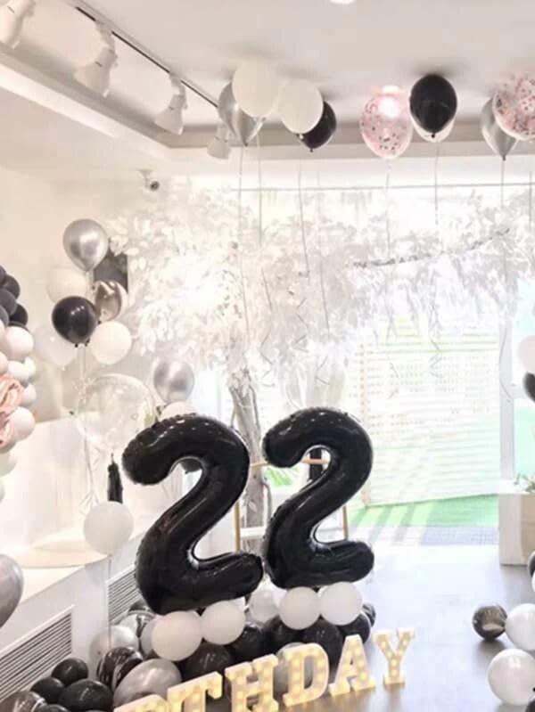 IWERP 40-Inch Black 12 Balloon – 12th / 21st Birthday Number Balloons for Parties