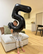IWERP 19 Balloon Number – 40-Inch Black 19th Birthday Balloons for Parties & Anniversaries