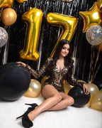 IWERP Gold Number 7 Balloon 40-Inch – 7th Birthday Decorations & Gold Party Balloons