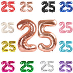 IWERP 25 Balloon Number Rose Gold 40 Inch | 25th Birthday Balloons & Anniversary Decorations