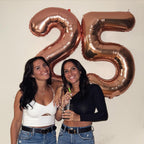 IWERP 25 Balloon Number Rose Gold 40 Inch | 25th Birthday Balloons & Anniversary Decorations