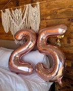 IWERP Rose Gold 40in 5 Balloon – 5th Birthday Number Balloons & Rose Gold Party Decor