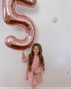 IWERP Rose Gold 40in 5 Balloon – 5th Birthday Number Balloons & Rose Gold Party Decor