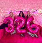 IWERP Hot Pink 40-Inch 13-Number Balloons – 13th Birthday Decorations for Girls