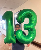 IWERP 16th Birthday Balloons – 40-Inch Green Number 16 for Sweet 16 Decor