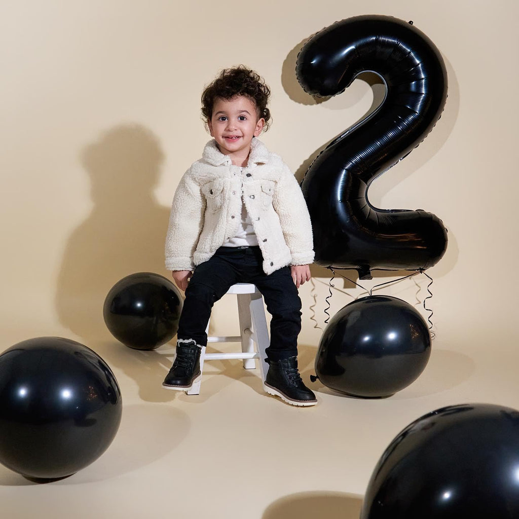 IWERP 40-Inch Black Number Balloon – 40th Birthday Balloons for Men & Women, 40th Anniversary Decor