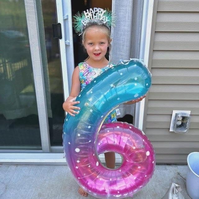 IWERP Starry Sky 40-Inch Number 7 Balloon – 7th Birthday Decorations | Kids Party Supplies
