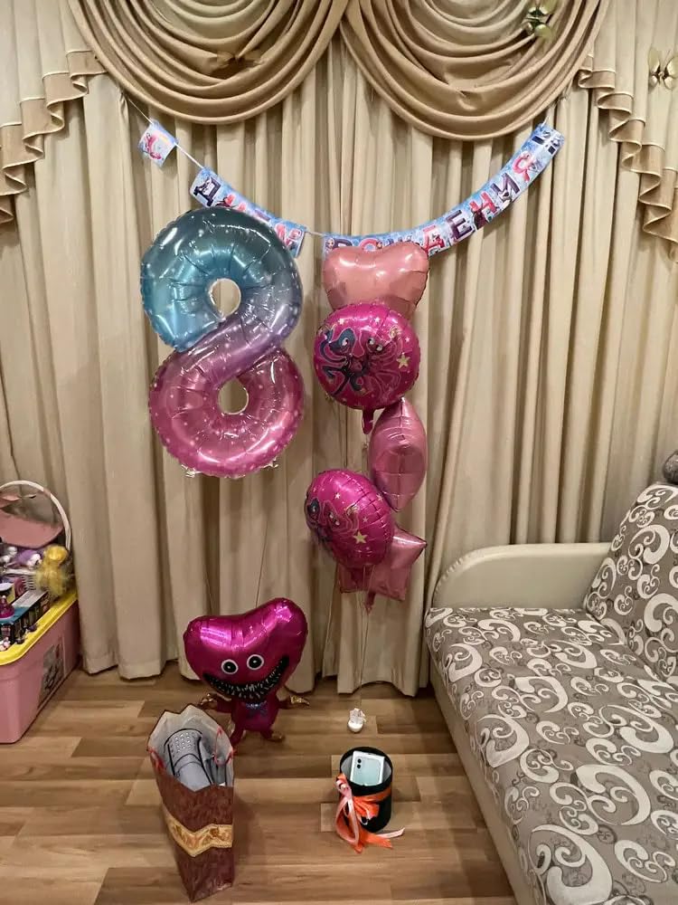 IWERP Starry Sky 40-Inch Number 7 Balloon – 7th Birthday Decorations | Kids Party Supplies
