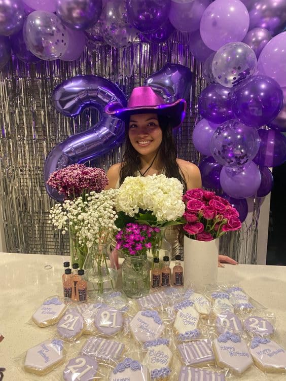 IWERP 16th Birthday Balloon - 40-Inch Purple Number Balloons for Sweet 16 Celebrations