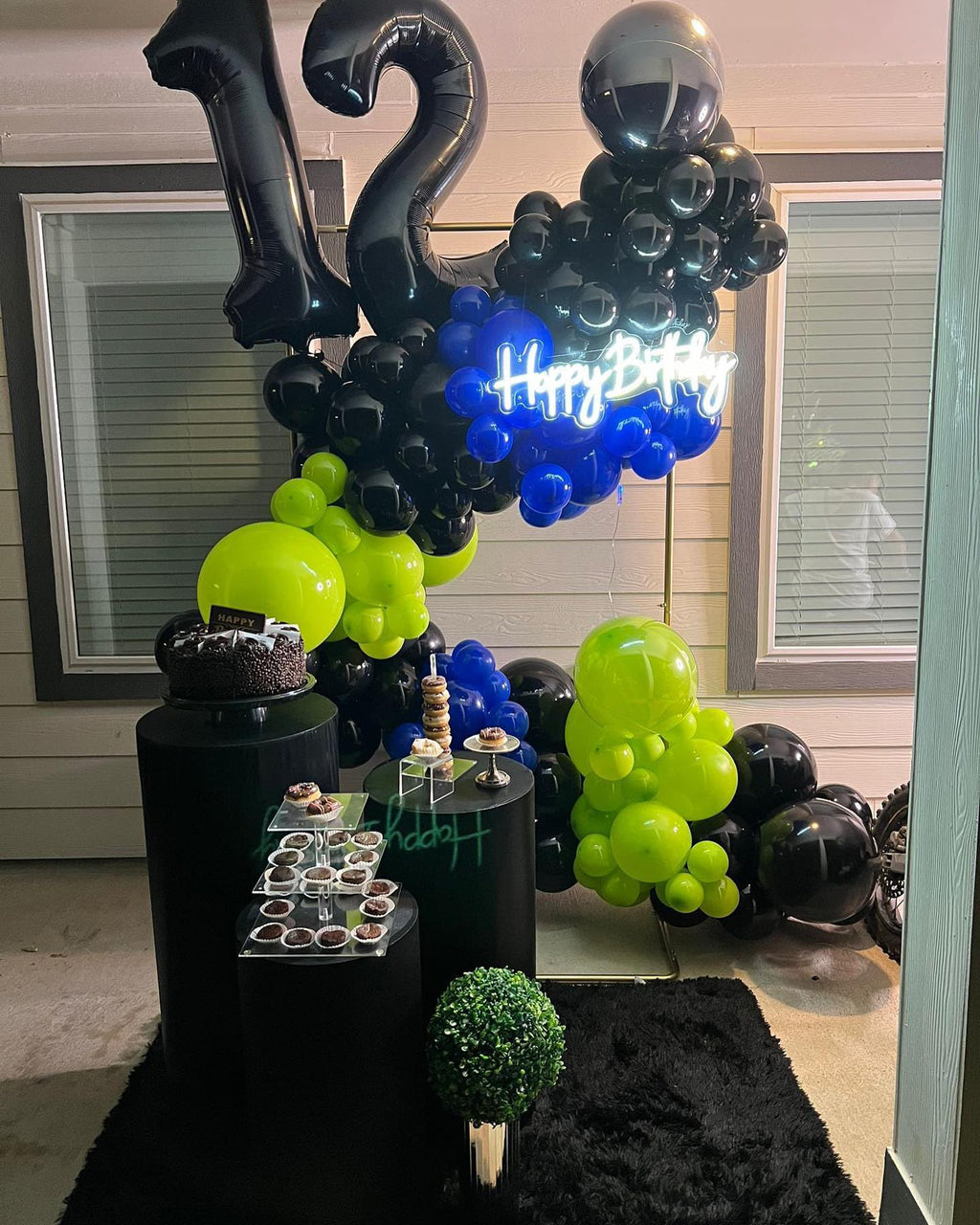 IWERP Black 20th Birthday Balloons – 40-Inch Number 20 Decor for Men & Women