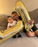 IWERP Champagne Gold 40-Inch Number 1 Balloon for First Birthday – White Gold 1st Birthday Balloons