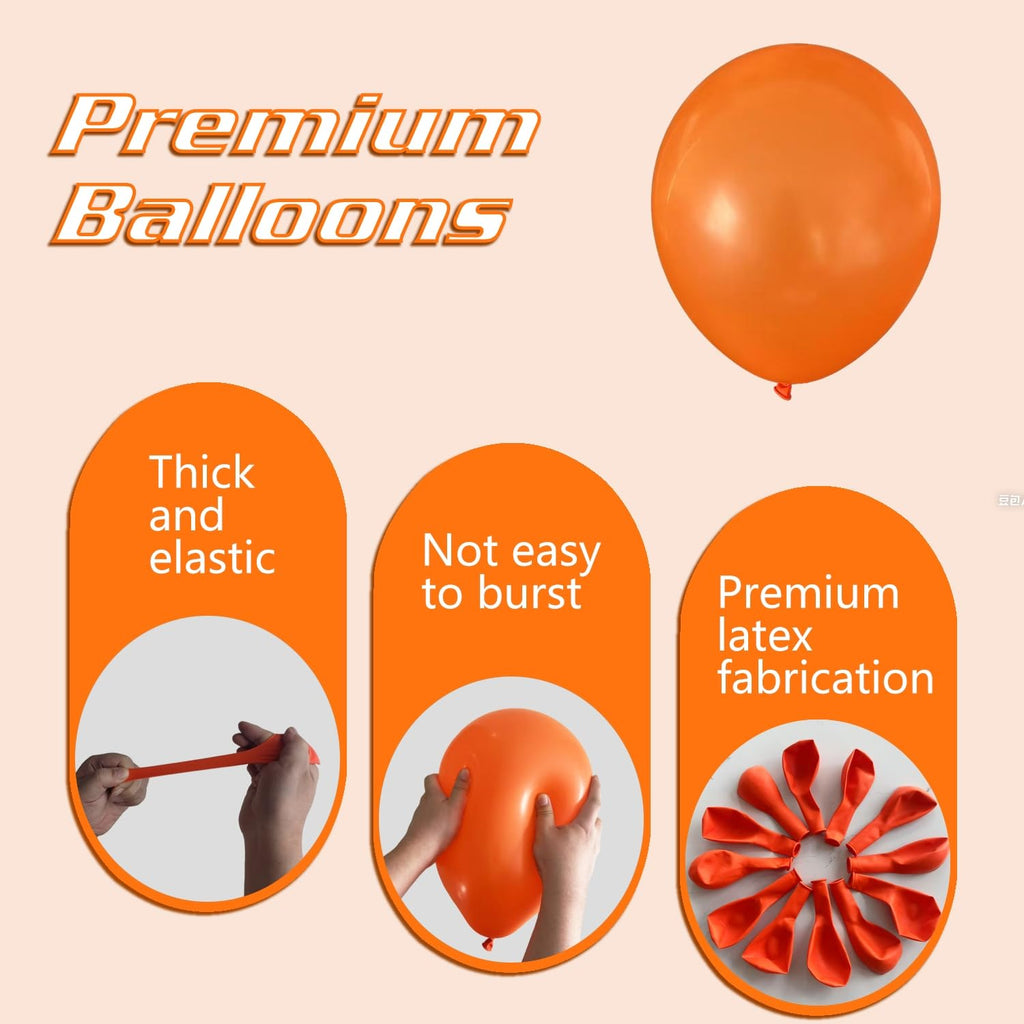 IXVAN Orange Balloons 145pcs – 18/12/10/5 Inch Arch Kit Garland for Party Decorations