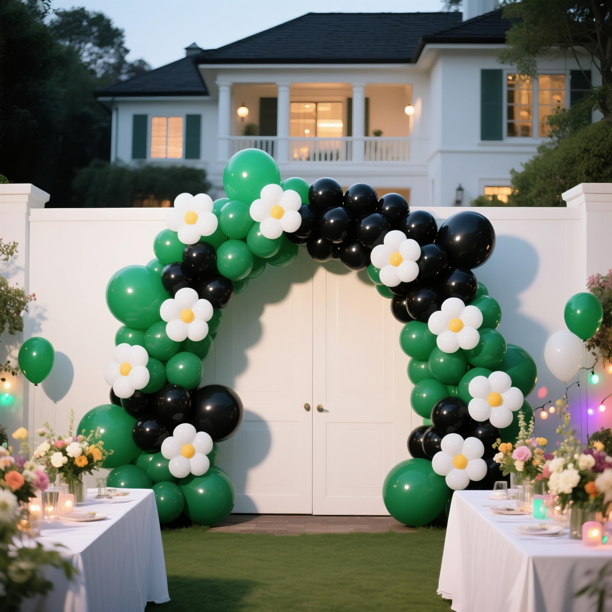 IXVAN Black Balloons Set 145pcs – 5in, 10in, 12in, 18in Latex Arch & Garland Kit