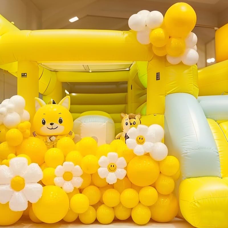 IXVAN Yellow Balloons 145pcs – Latex Arch Kit (18/12/10/5in) for Party Decor